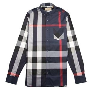 Burberry London Thornaby Shirt - Navy, Black, Red